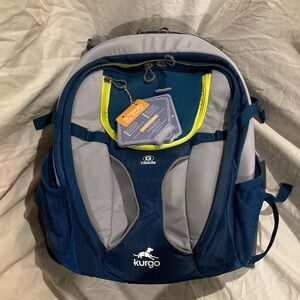 Brand New Kurgo Teal and Light Gray Backpack